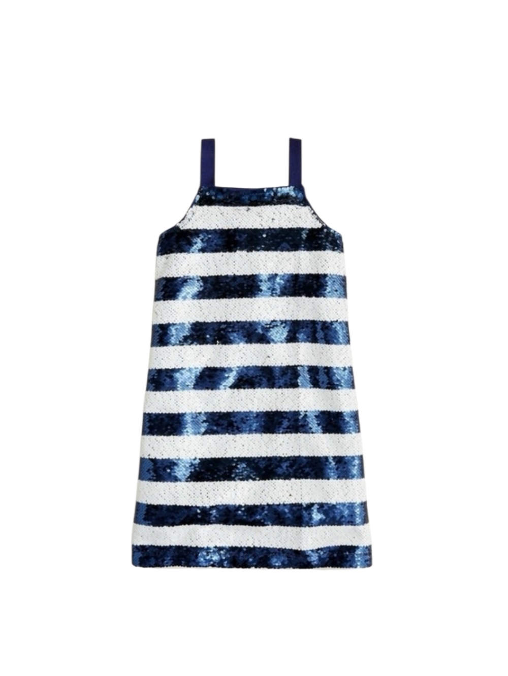 Crewcuts Sequin Stripe Blue White Dress Size 10